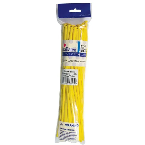 260 Latex Balloon Pack - Yellow | 50 ct.