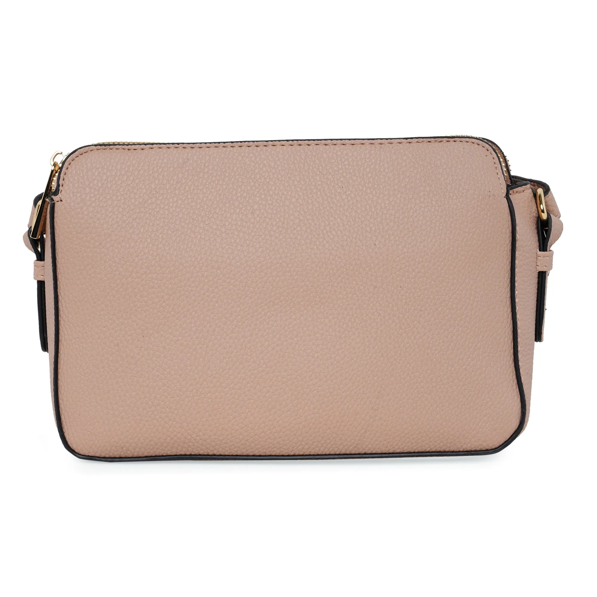 Accessorize London Women's Faux Leather Pink Shelby Sling Bag