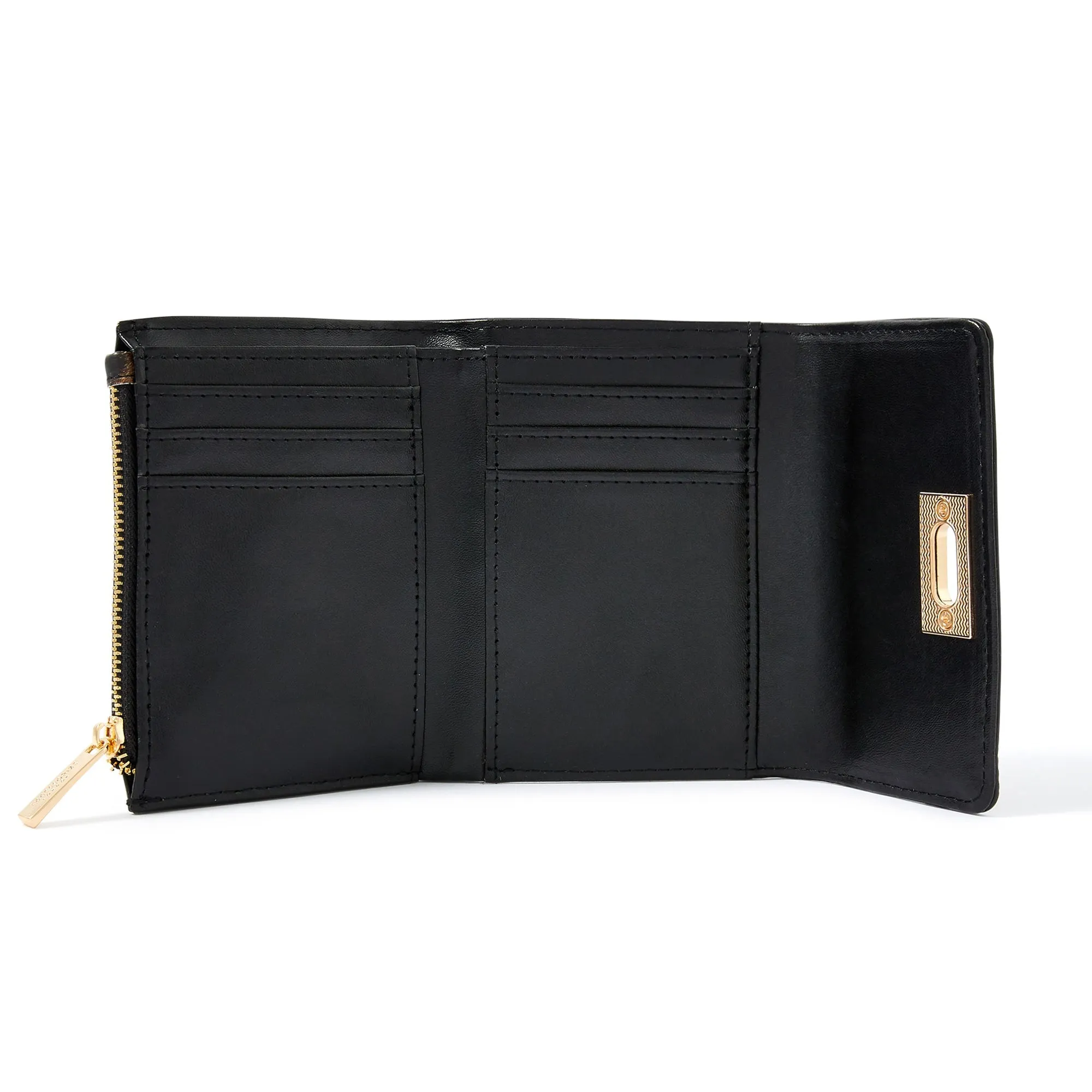 Accessorize London Women's Faux Leather Sandra Wallet - Black