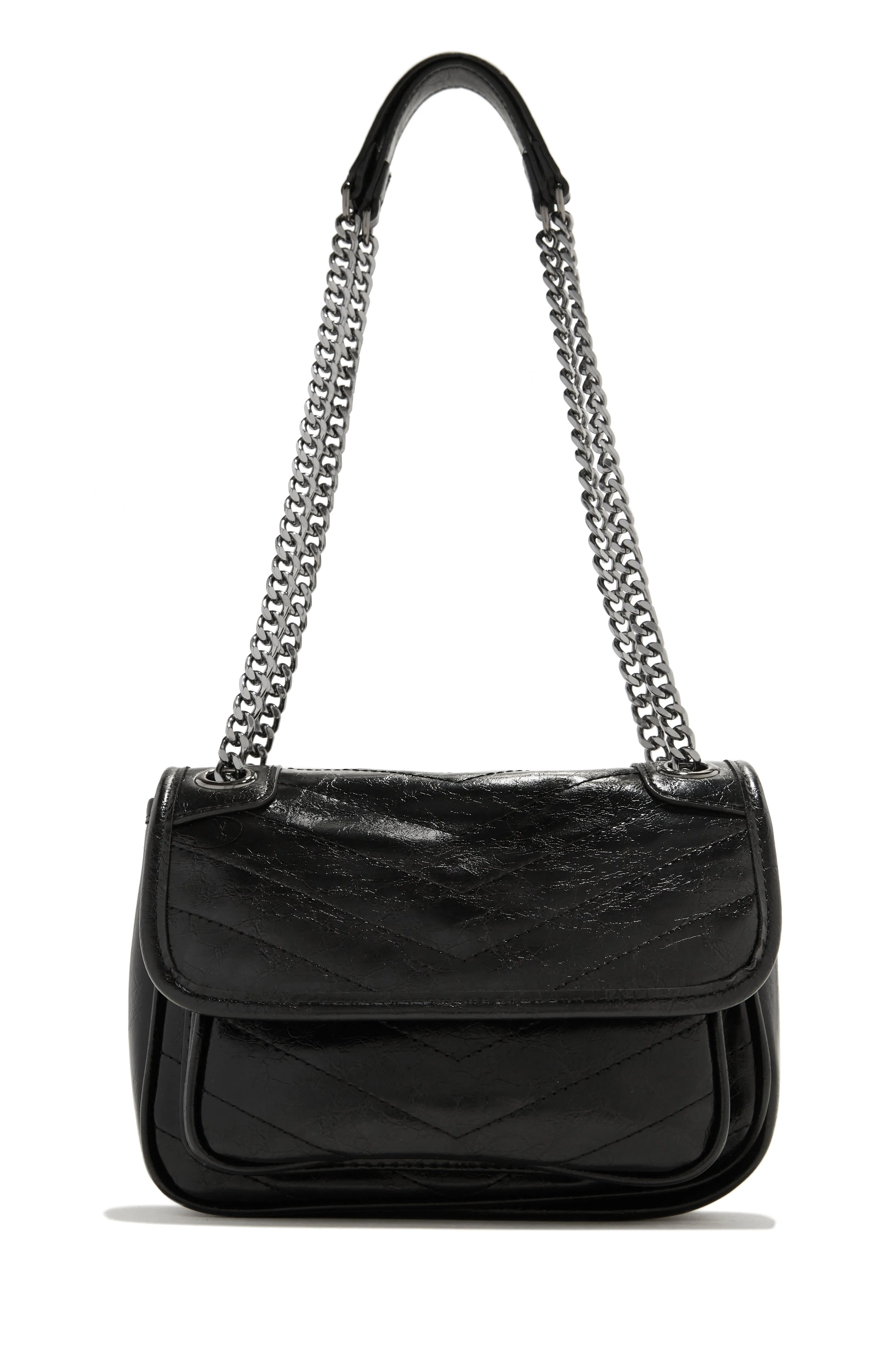 Alicia Quilted Crossbody Bag - Black