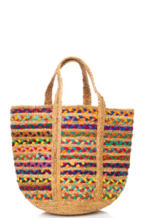 Bag023 Jute Ribbon Bag Multi