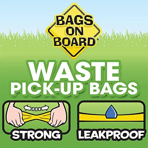 Bags on Board Strong, Leak Proof Dog Poop Pick-up Bags - Fashion Print (140 Bags)