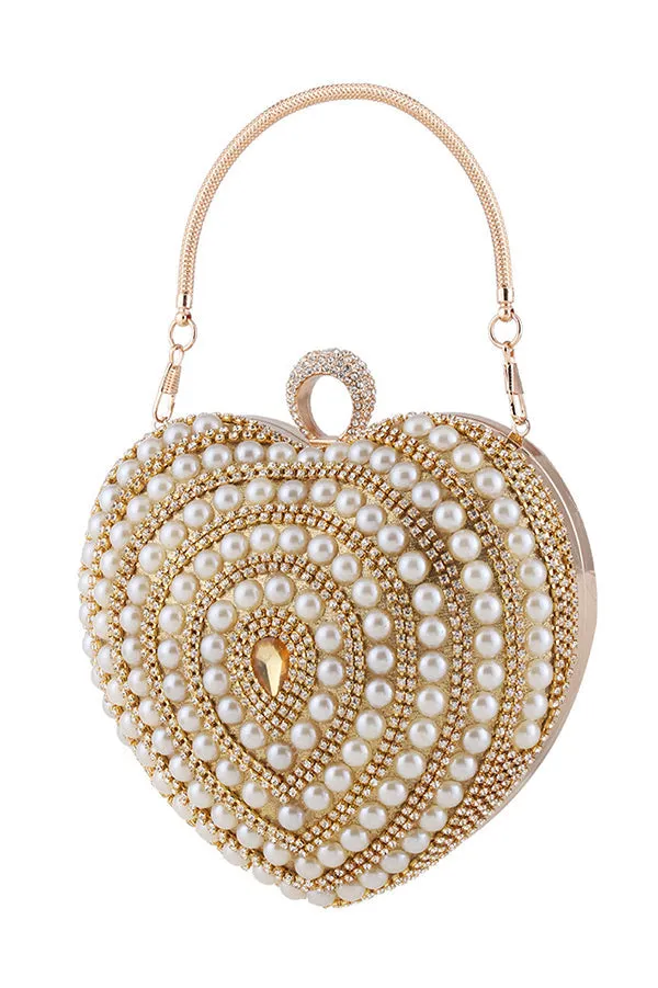 Banquet Fashionable Diamond-encrusted Pearl Versatile Handbag