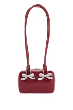 Bauletto Leather Bag with Diamond Studs