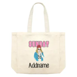 Beautiful Chic Sunday Hipster With Addname Shopping Bag