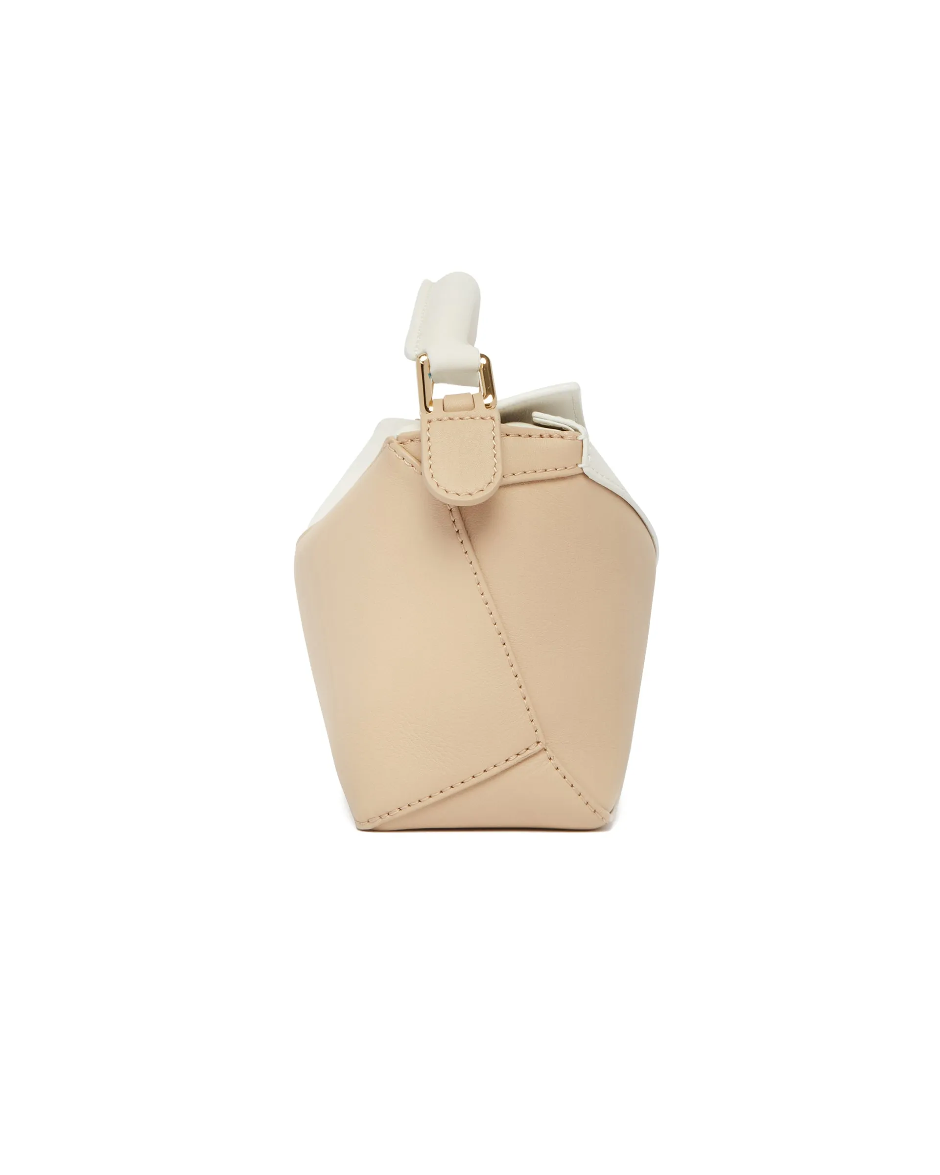 Beige Mini Puzzle Bag