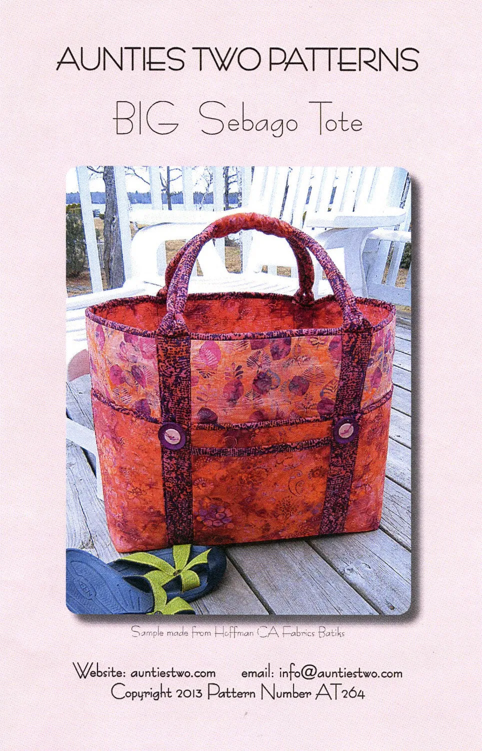 Big Sebago Tote Pattern