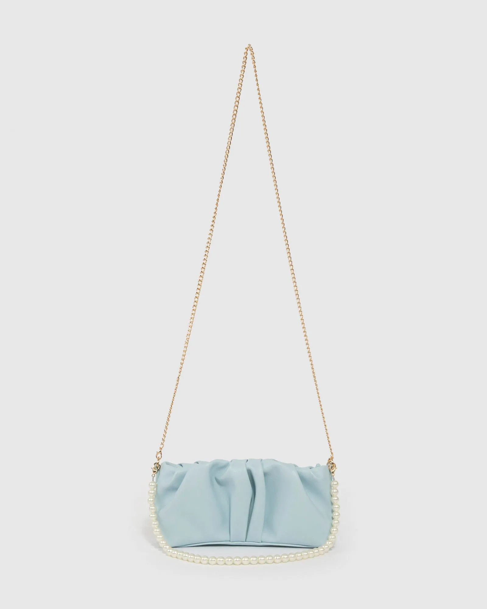 Blue Lilyana Pearl Shoulder Bag