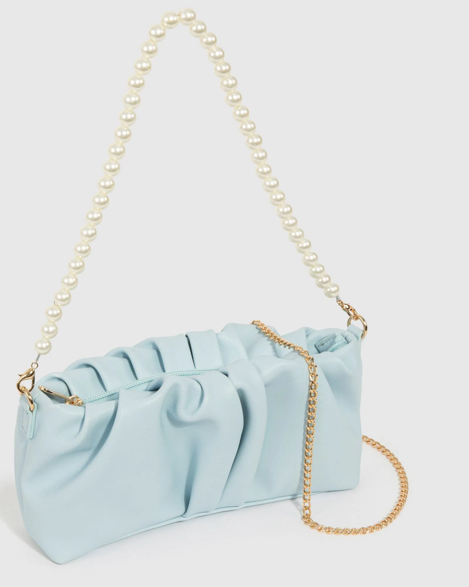 Blue Lilyana Pearl Shoulder Bag