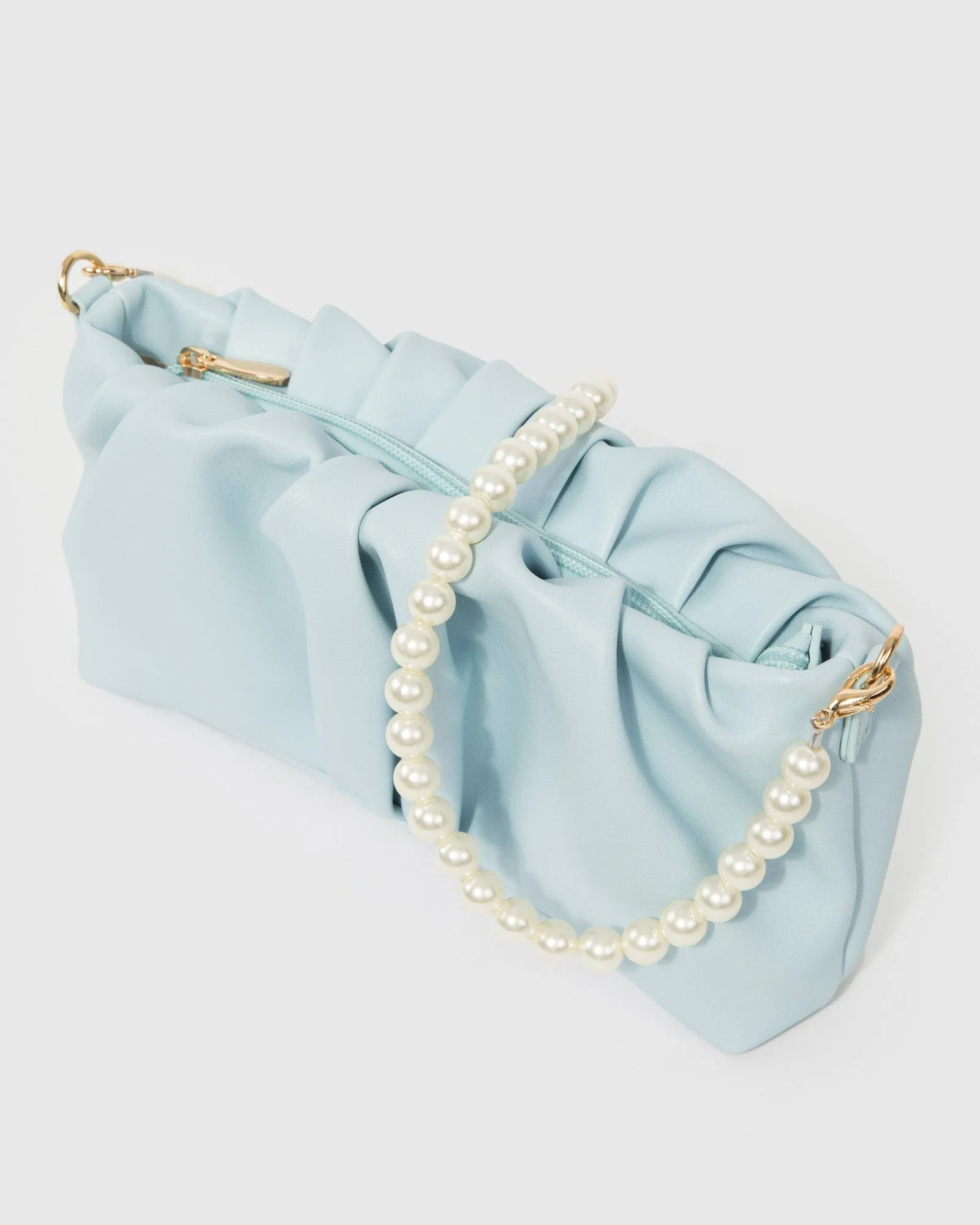 Blue Lilyana Pearl Shoulder Bag