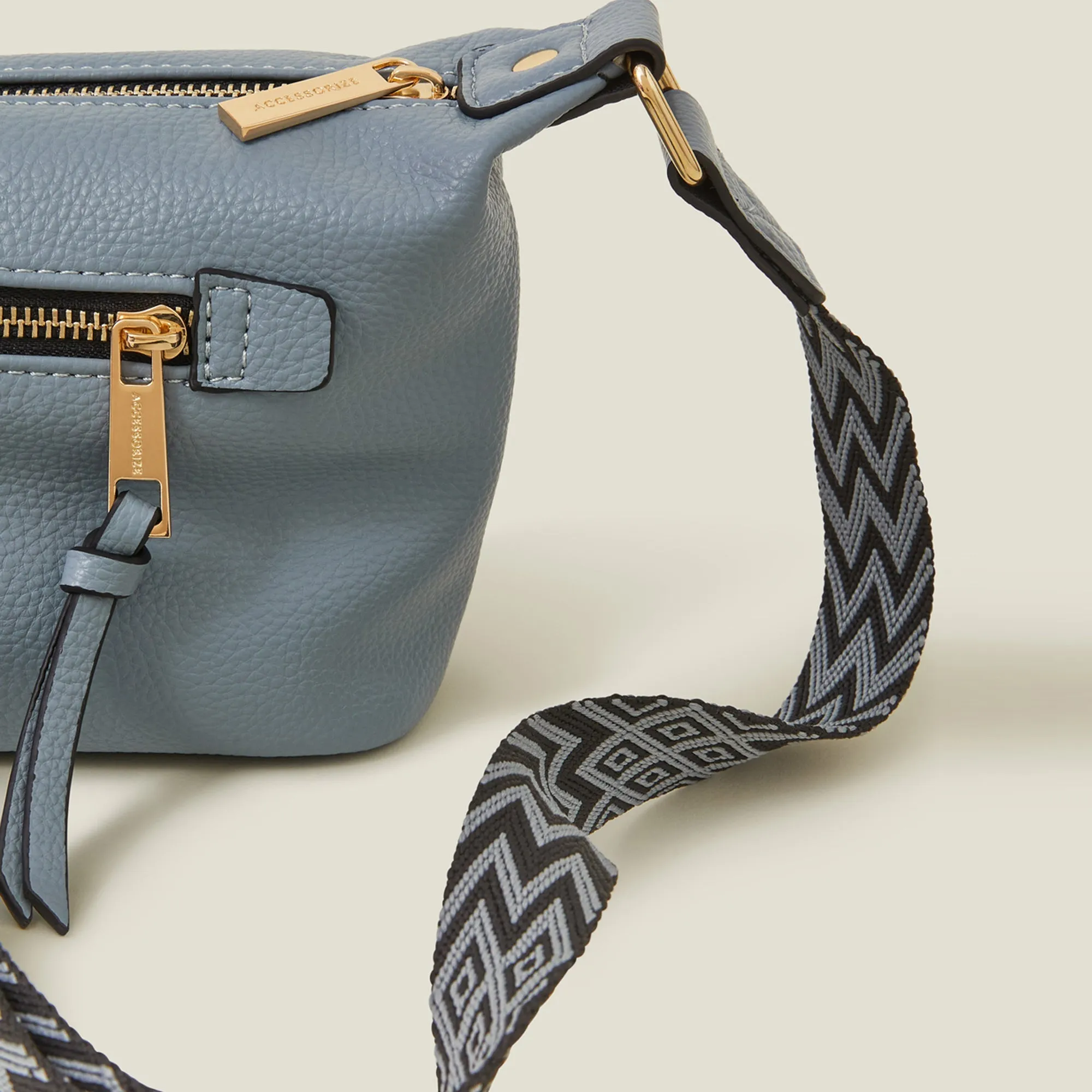 Blue Mini Zip Sling Bag