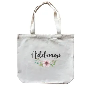 Bridesmaid Floral Modern Pink Addname Accessories Canvas Bag