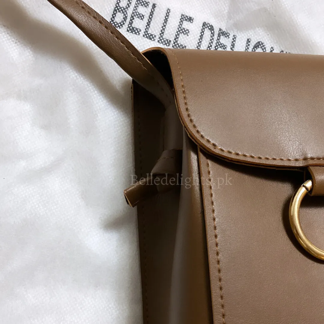 Brown Belle the ring crossbody bag