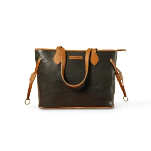 Brown Belle Tote Bag With Detachable Pouch ( Pre-Order )