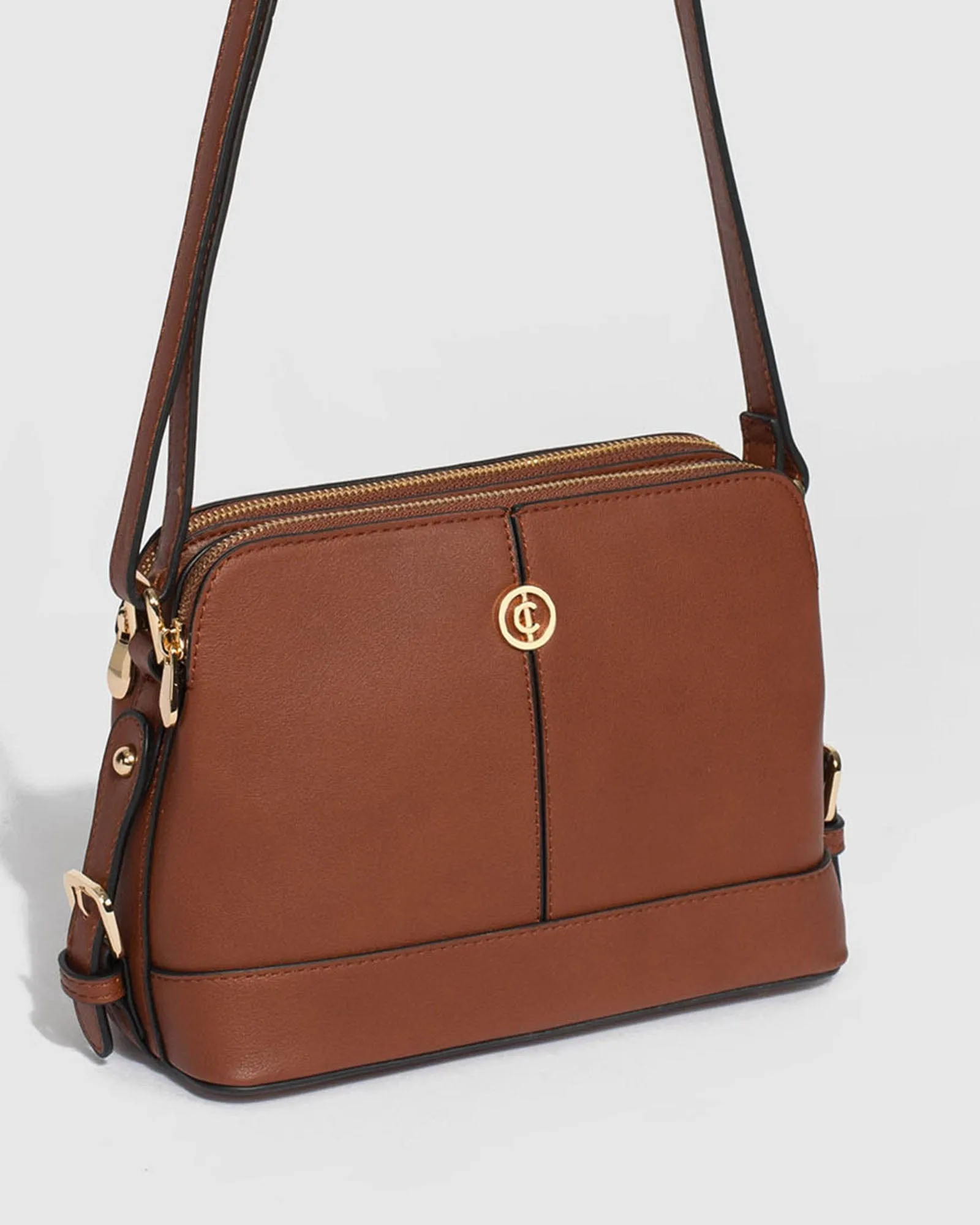 Brown Joanna Strap Crossbody Bag