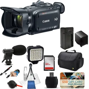 Canon XA35 HD Professional Video Camcorder with Essential Accessory Bundle Kit