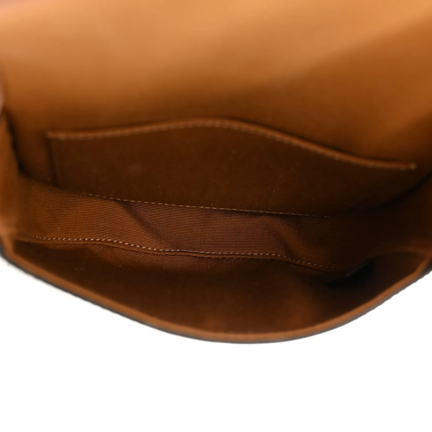 Canvas Calfskin Triomphe Mini Besace Tan