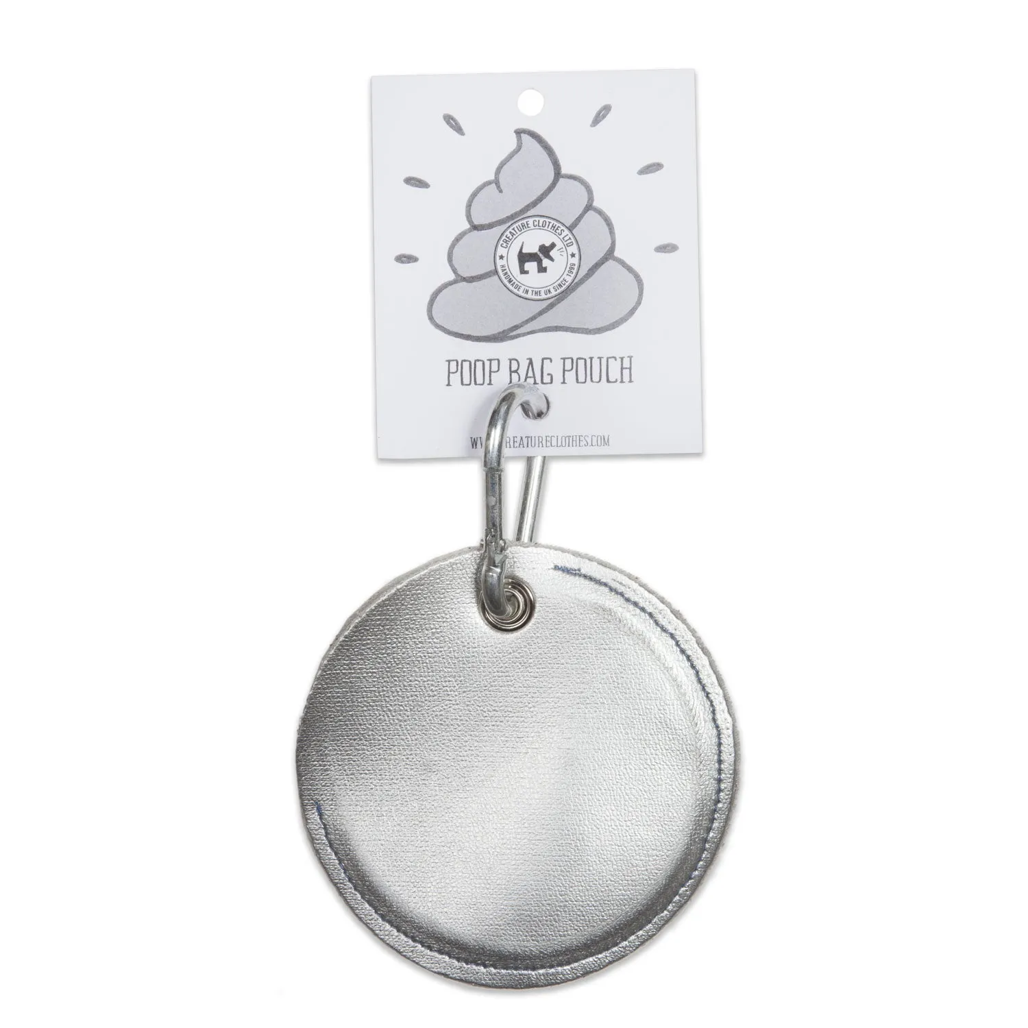 Canvas Silver Circle Poo Bag Pouch