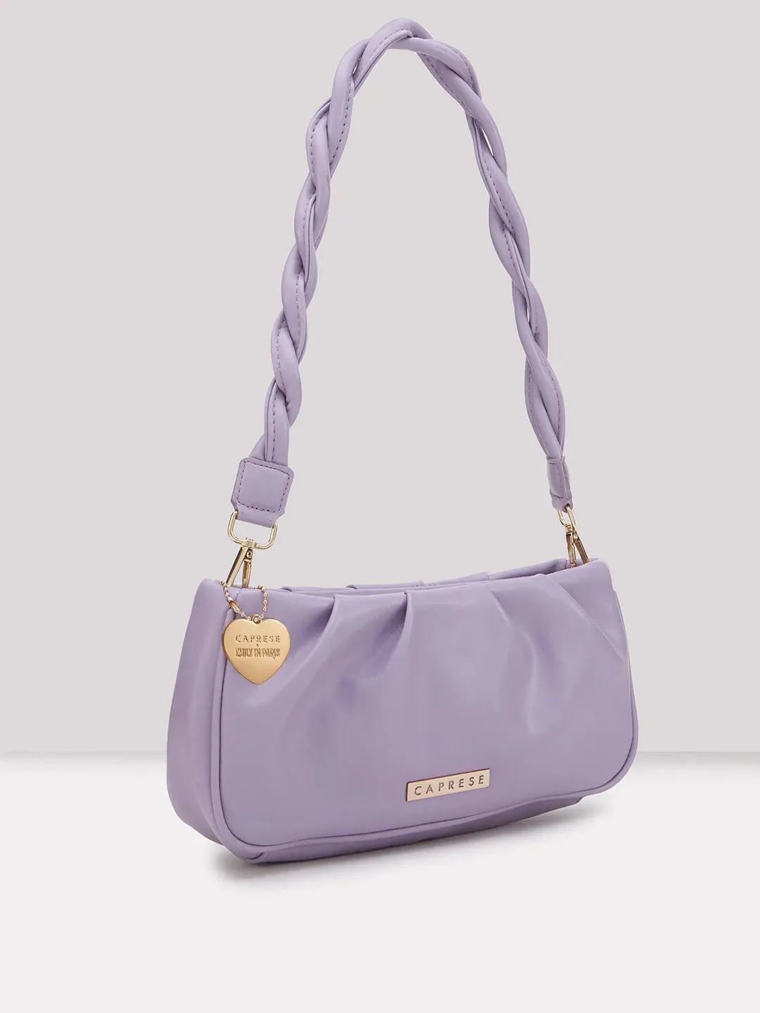 Caprese Emily In Paris Solid Medium Sling Handbag Lilac