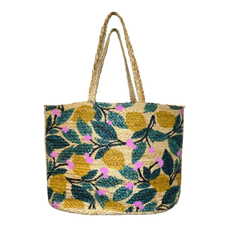 Capri Jute Bags Versatile Eco-Friendly Shoulder Bags with Vibrant Prints