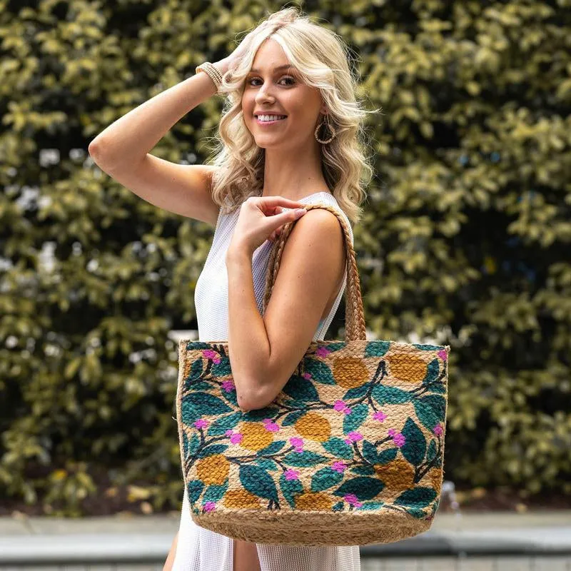 Capri Jute Bags Versatile Eco-Friendly Shoulder Bags with Vibrant Prints