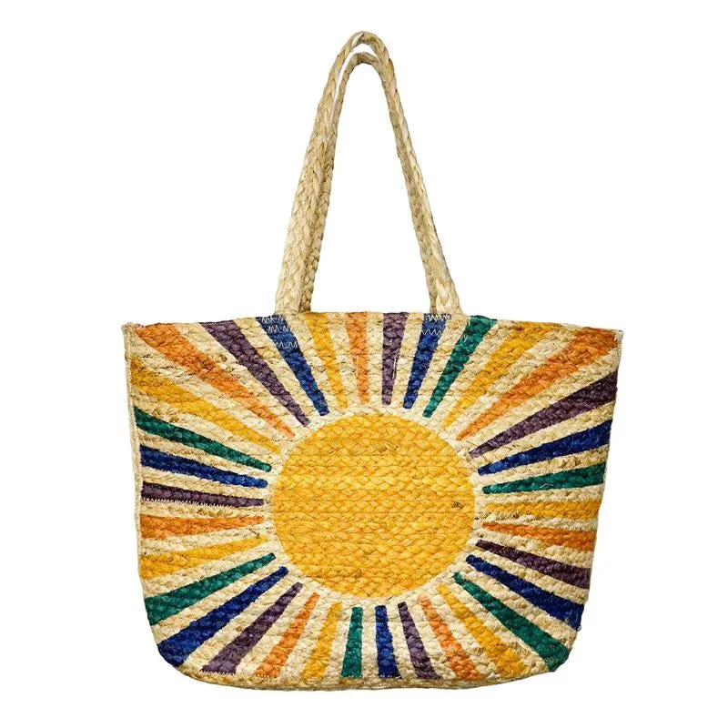 Capri Jute Bags Versatile Eco-Friendly Shoulder Bags with Vibrant Prints