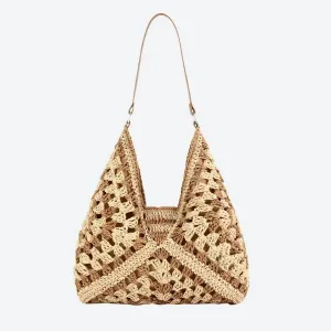 Chic Handwoven Straw Shoulder Bags