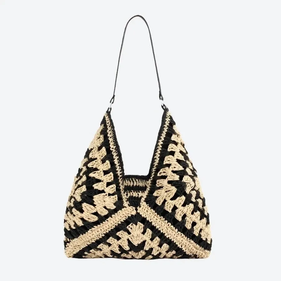 Chic Handwoven Straw Shoulder Bags