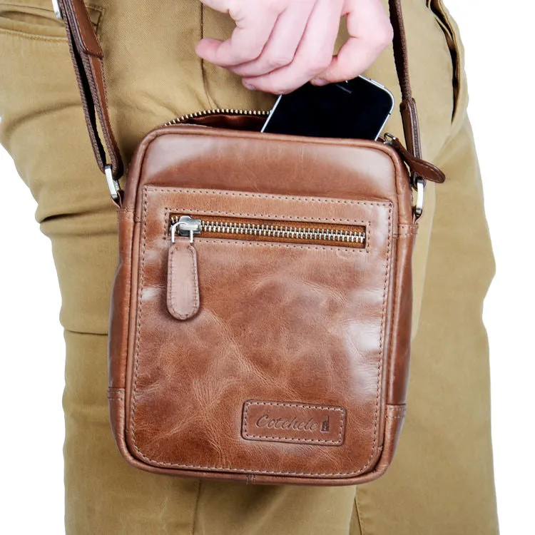 Cotehele Prestige Brown Leather Shoulder Bag