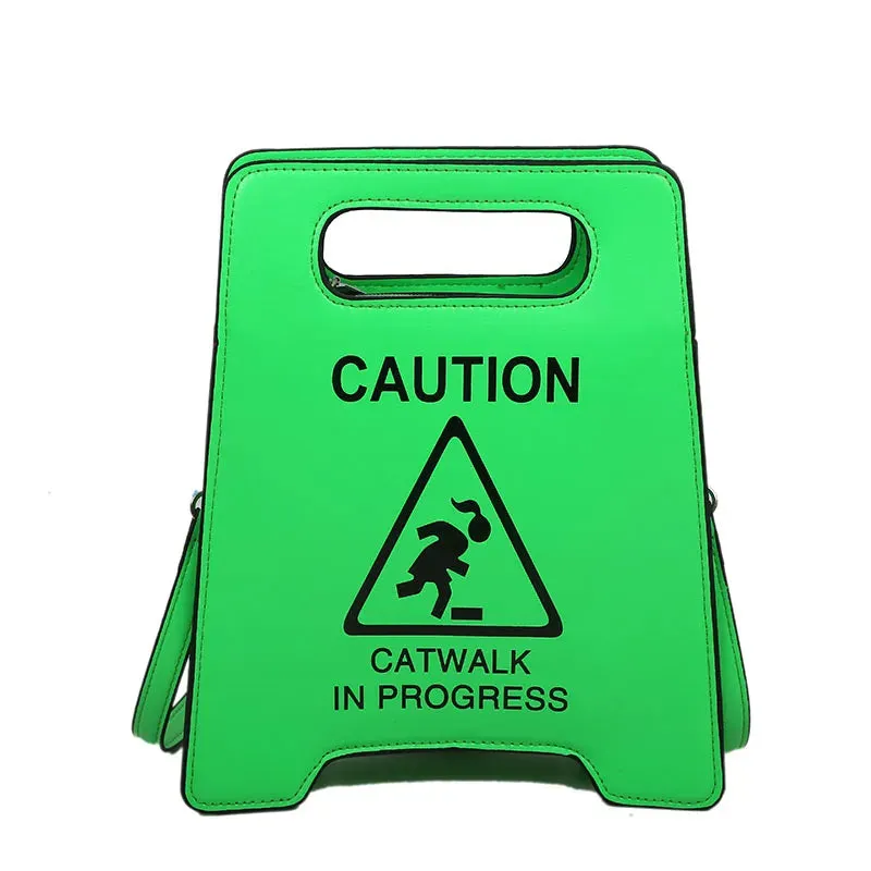 Creative Caution Sign Frame Bag