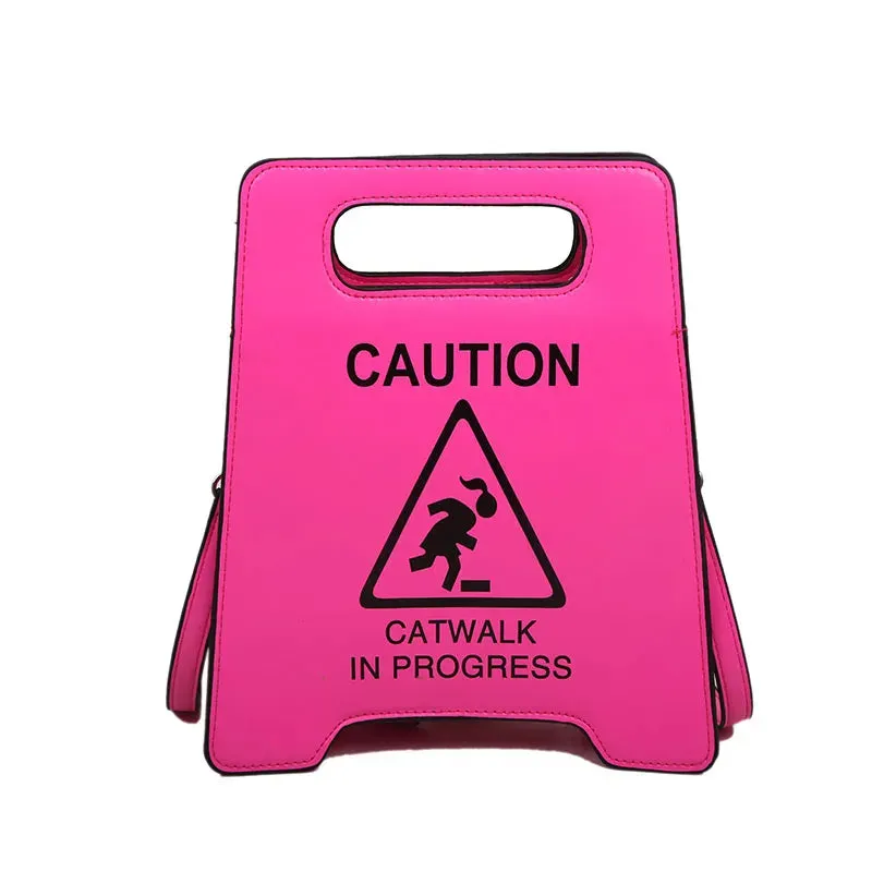 Creative Caution Sign Frame Bag