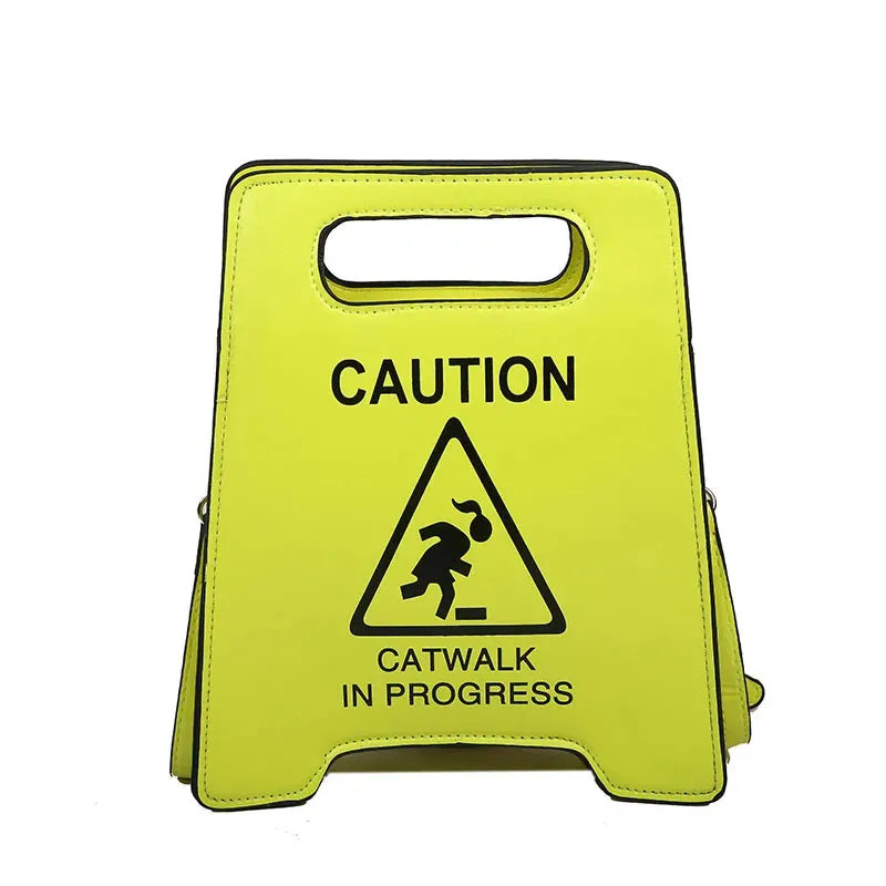 Creative Caution Sign Frame Bag