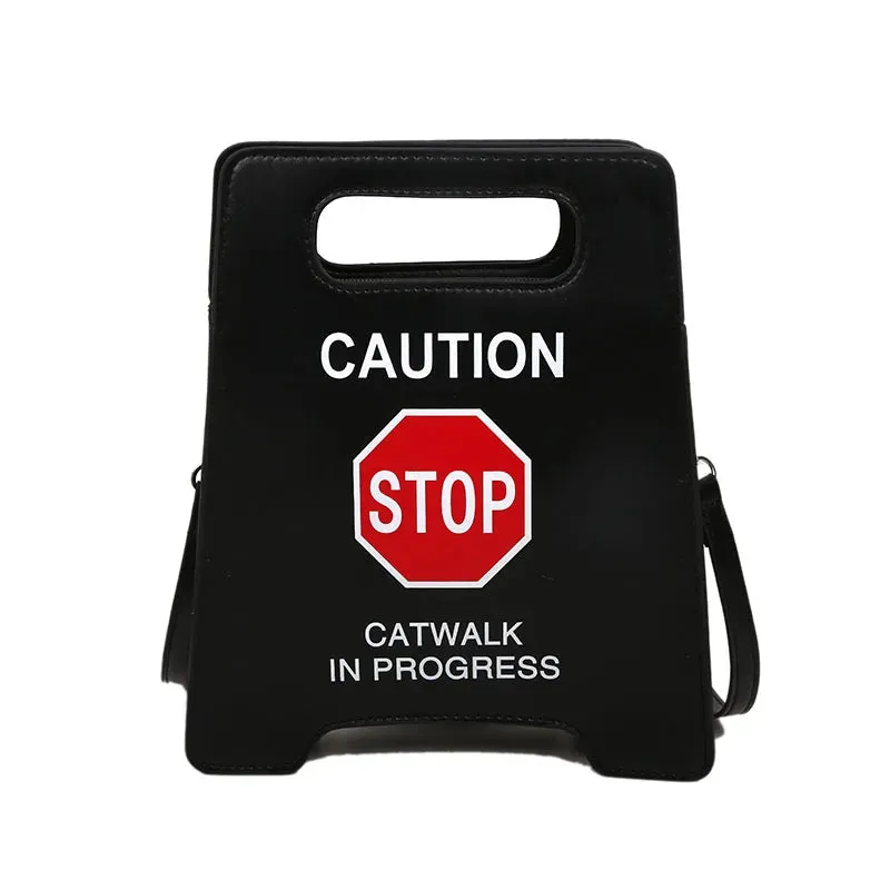 Creative Caution Sign Frame Bag