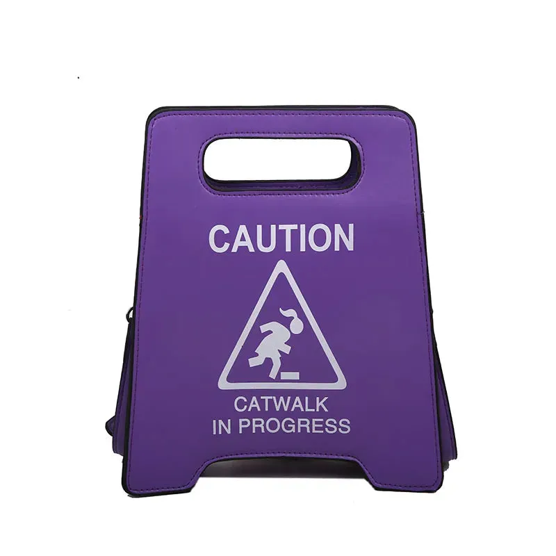 Creative Caution Sign Frame Bag