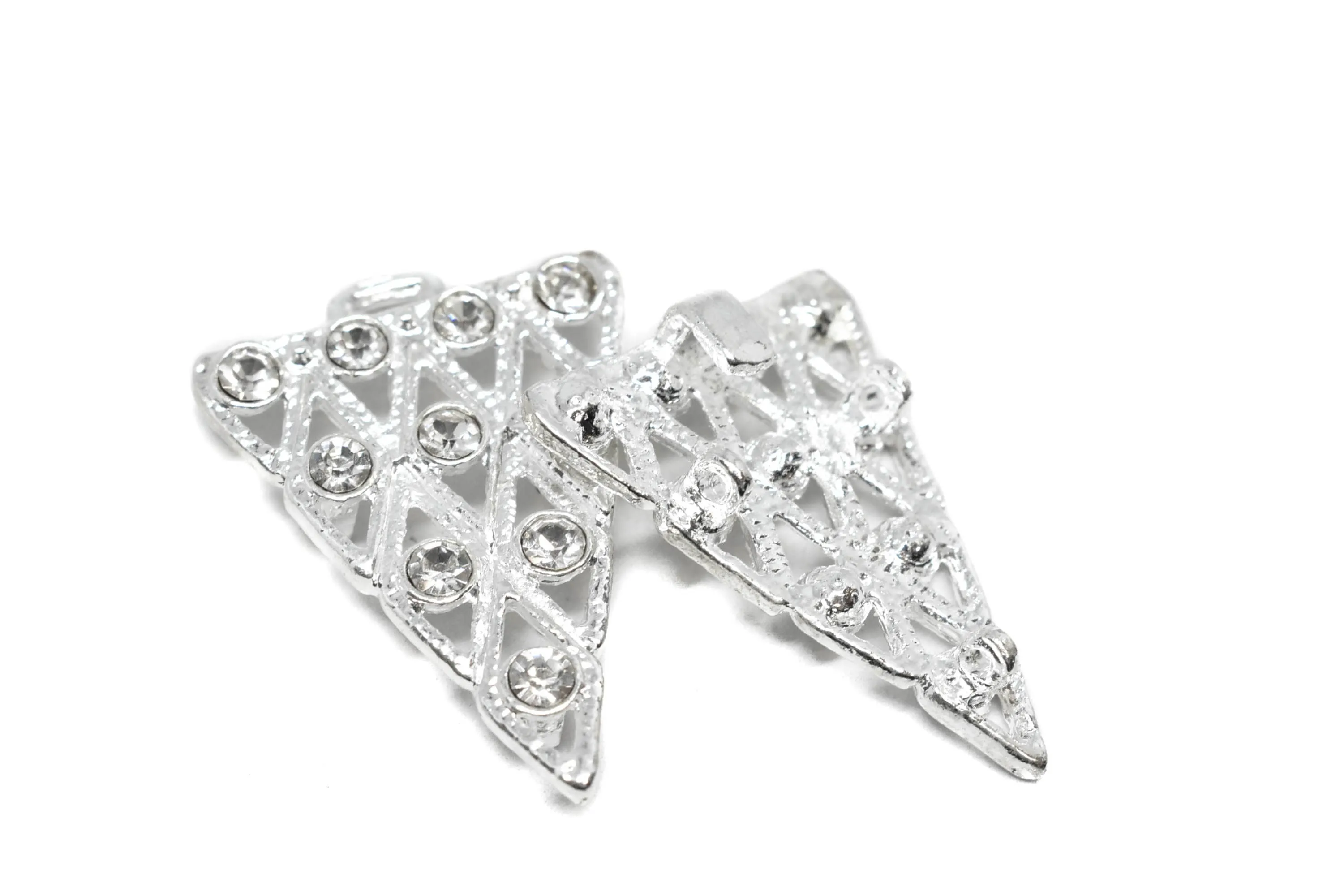 Diamond-Shaped Rhinestone Connector 3" x 1.25"- 1 Piece