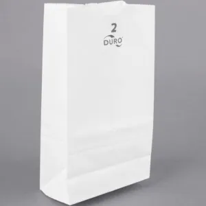 Duro Bag 13201573 2 lb. Grocery Bag, 4.31 x 2.43 x 7.87 White - Mfr# 51002, 500 per Bundle | Denson CFE