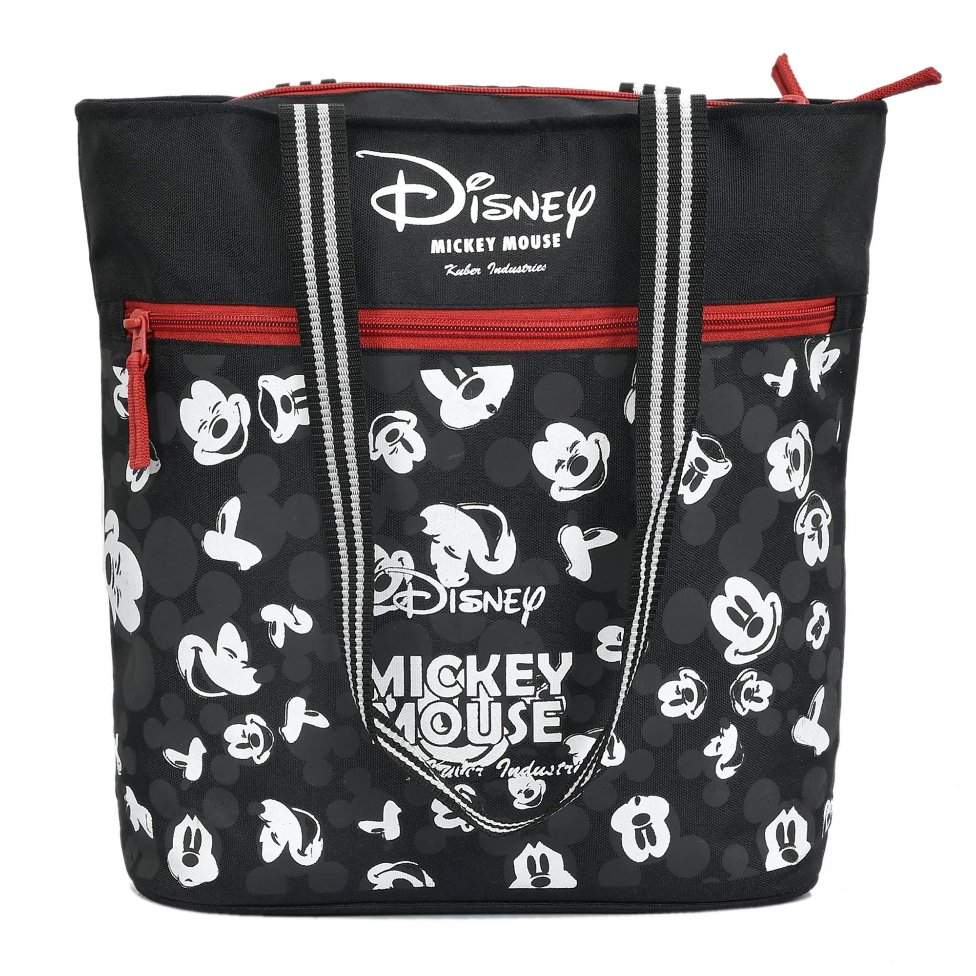 Fun Homes Women's Disney Print Polyster Stylish Shopping,Travel Handbag,Black