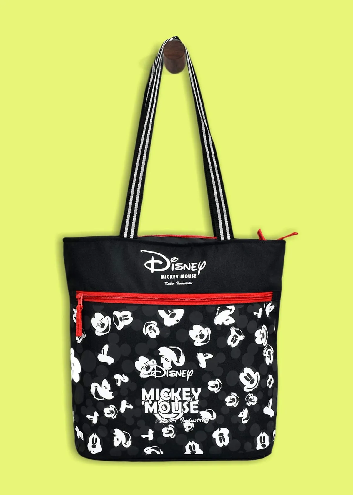 Fun Homes Women's Disney Print Polyster Stylish Shopping,Travel Handbag,Black