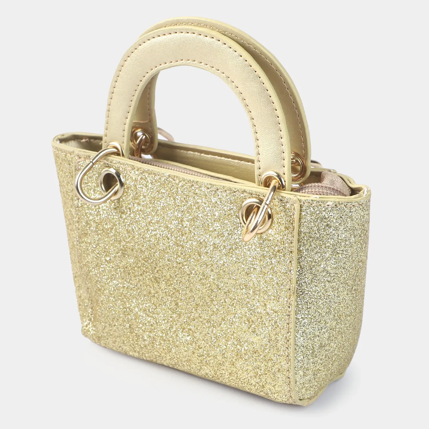 Girls Fancy Hand Bag | Golden