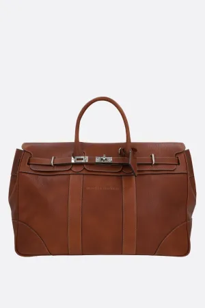 Grained Leather Weekend Bag