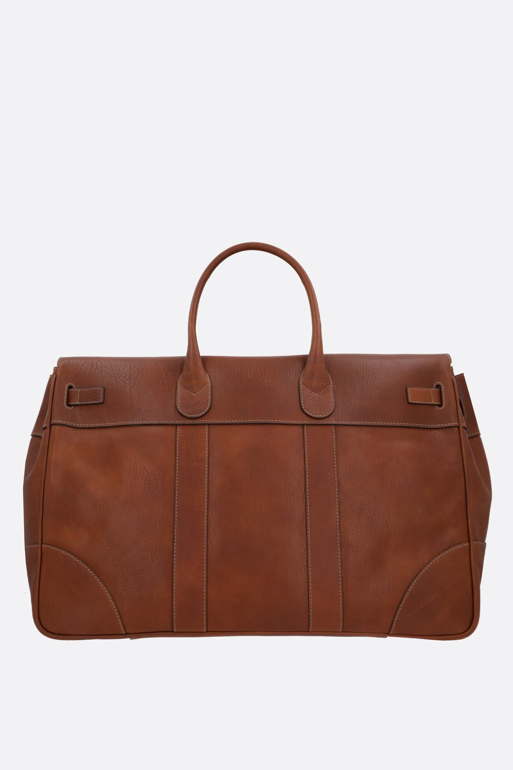 Grained Leather Weekend Bag