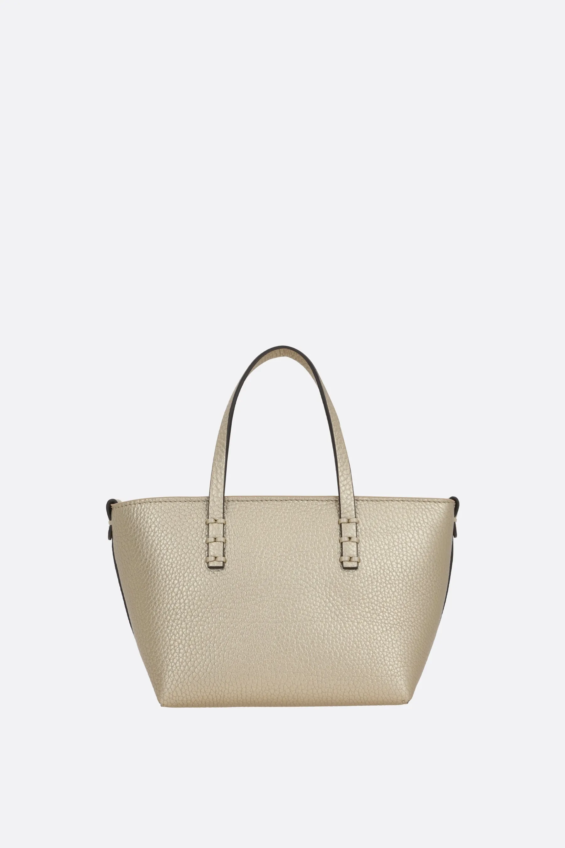 Grainy Leather Roll Mini Tote