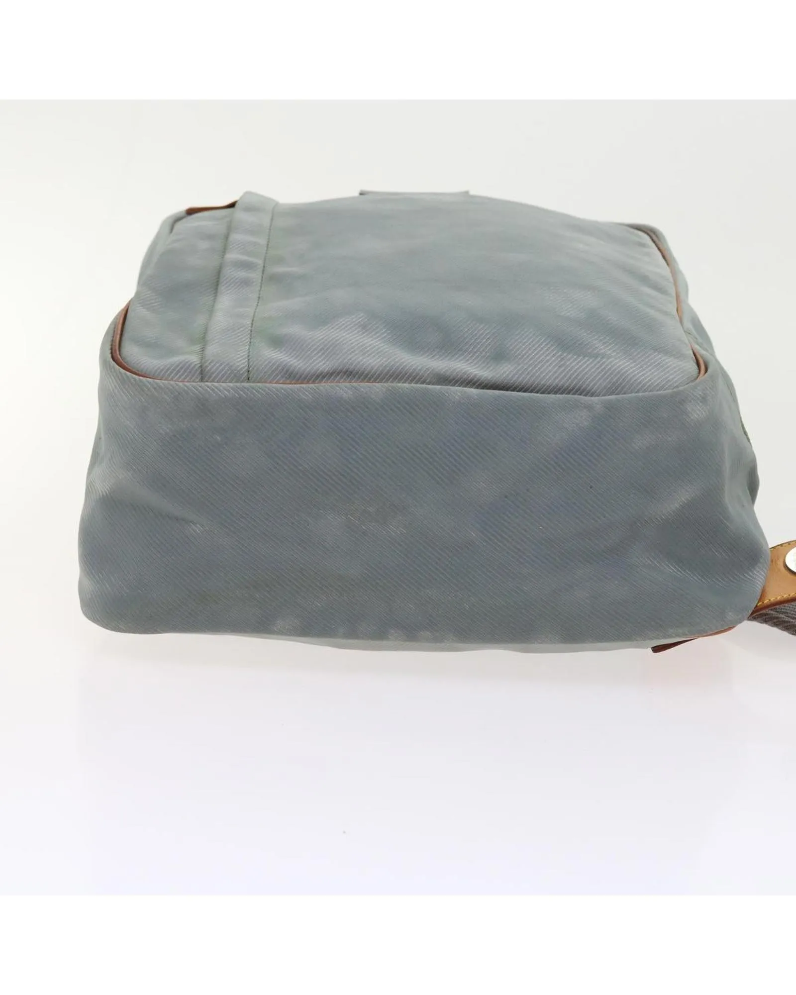 Gray Canvas Shoulder Bag with Adjustable Strap