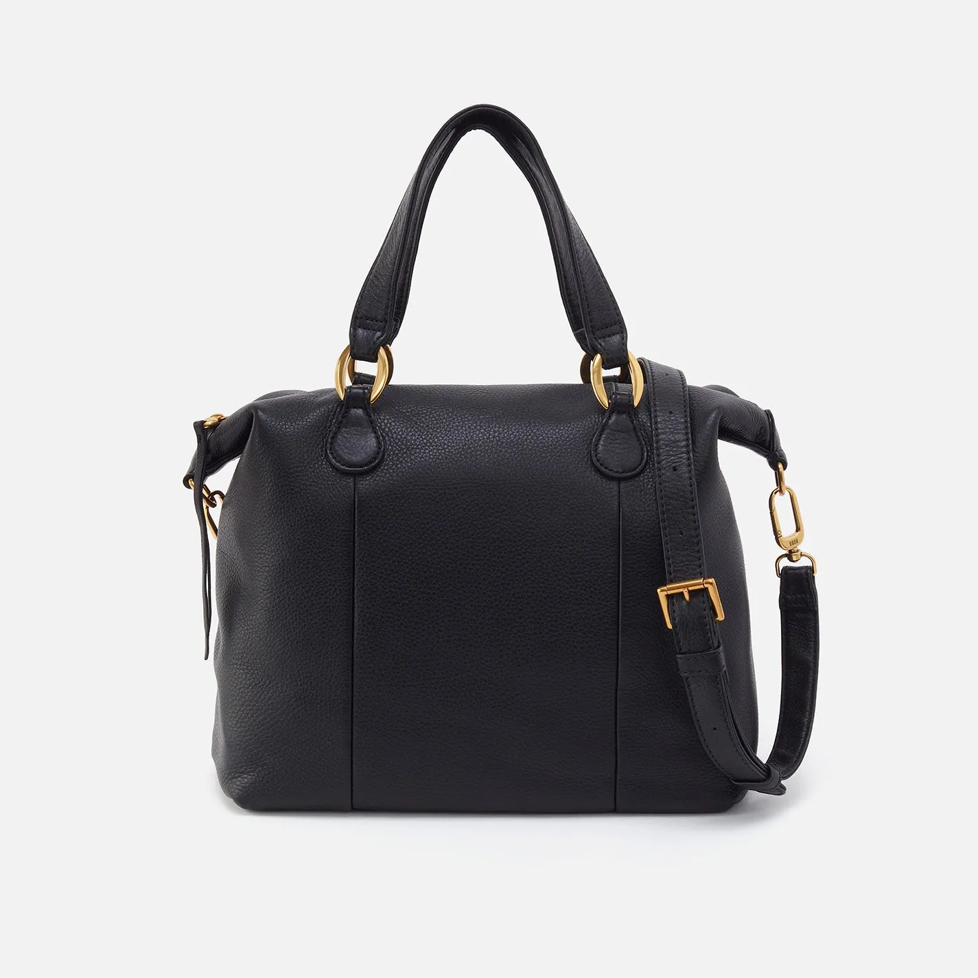 Harley Satchel In Pebbled Leather - Black