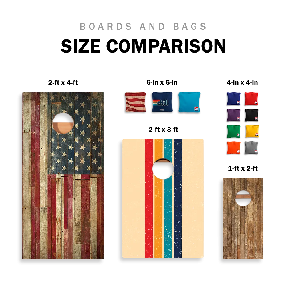 Home State Painted Wood California Star Cornhole Boards