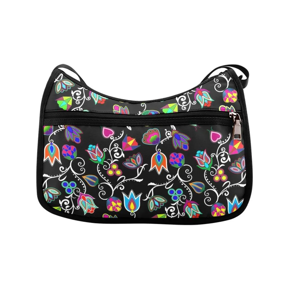 Indigenous Paisley Black Crossbody Bags