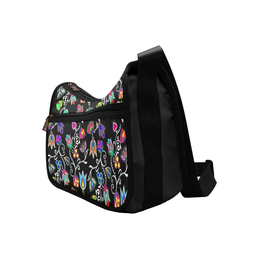 Indigenous Paisley Black Crossbody Bags