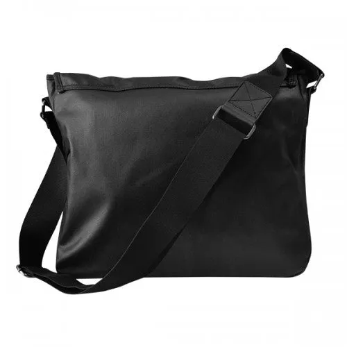 JAMIESON - Mens Black Faux Leather Messenger Bag