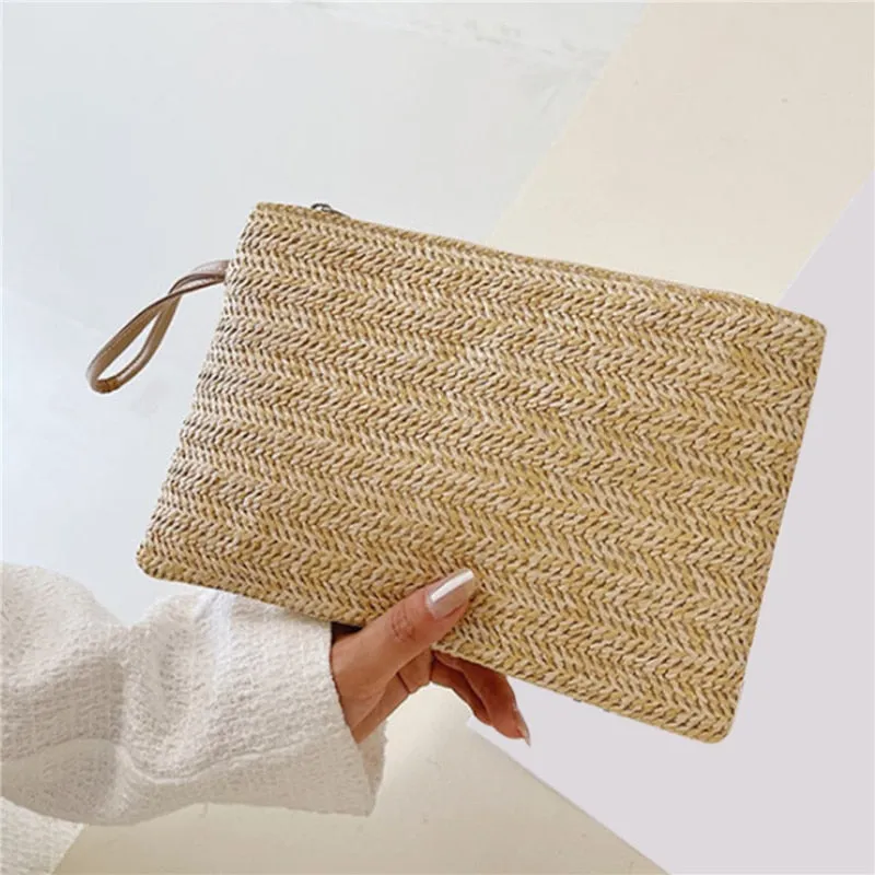 Ladies Wristlet Straw Bags