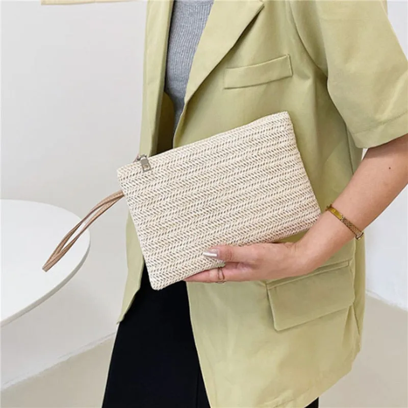 Ladies Wristlet Straw Bags